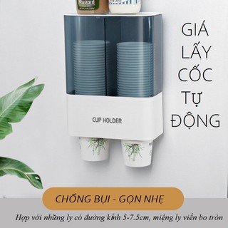 Giá lấy cốc giấy tự động có nắp đậy dễ lắp đặt