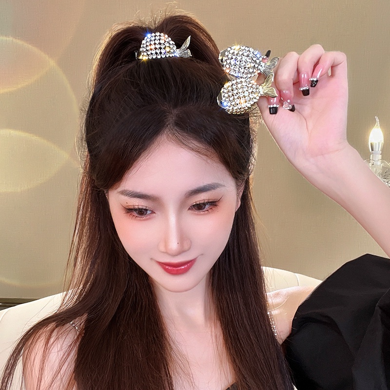 【Mới】kẹp Tóc Kim Loại Cột Tóc Cho Bé Gái Cute Vương MiệN ĐíNh Kim Cương Giả Thờ 2023