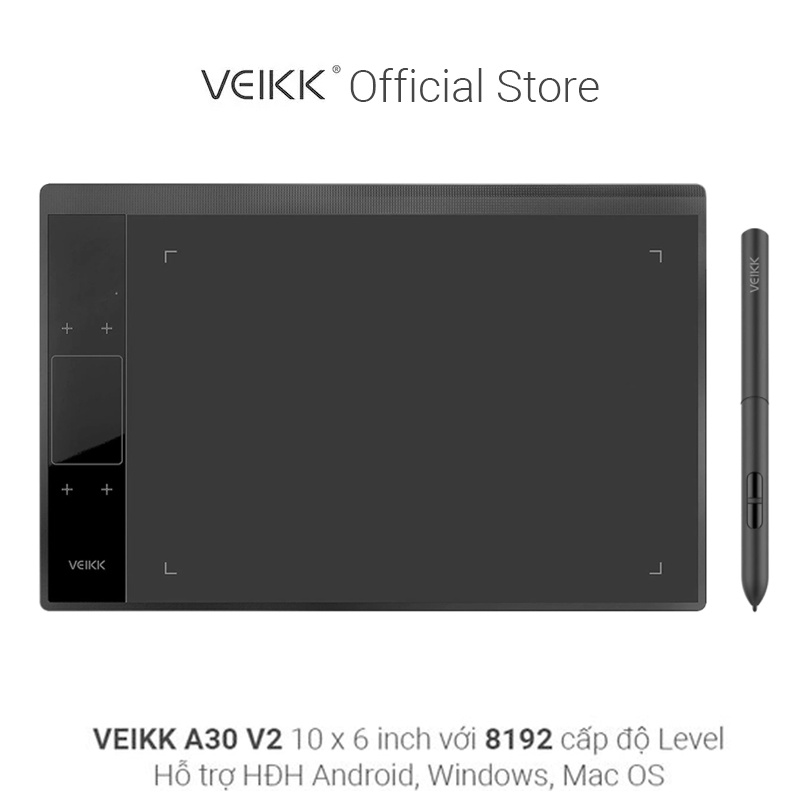 Bảng vẽ cảm ứng VEIKK A30 - KT 10x6 Inch tương thích với Android thumbnail