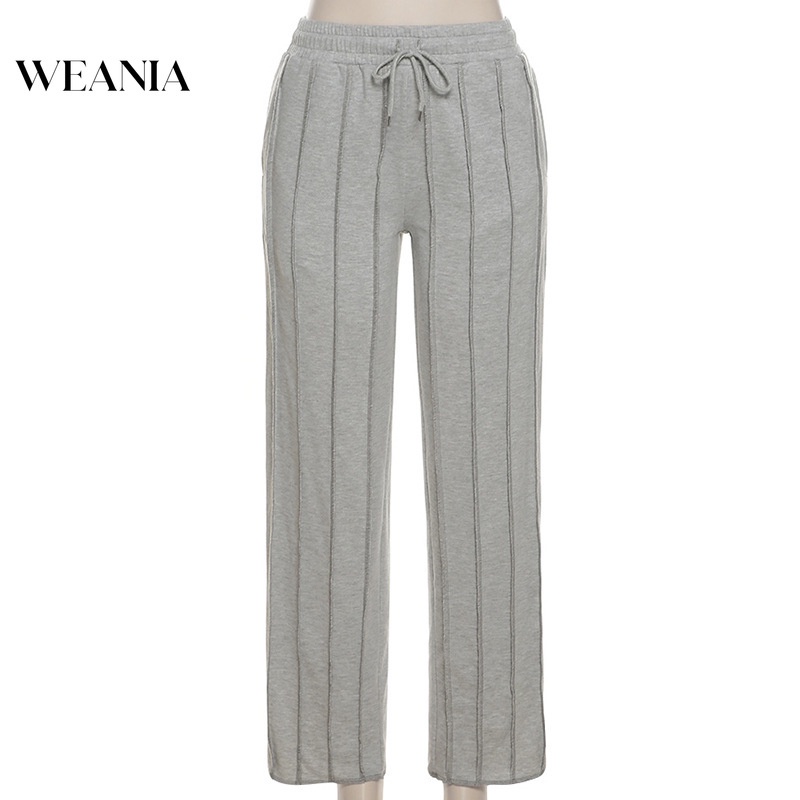 Quần Thể Thao Lưng Cao Dáng Rộng Cột Dây Trẻ Trung Năng Động Dành Cho Nữ