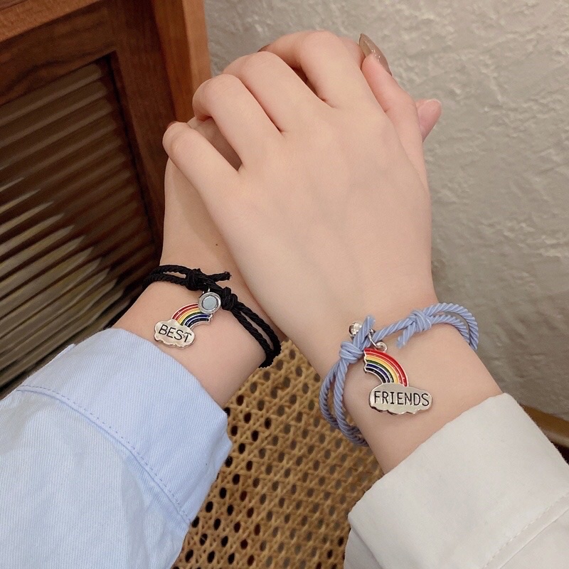 HOT TREND Vòng tay nam châm phi hành gia/ cầu vồng cho cặp đôi Tatitava