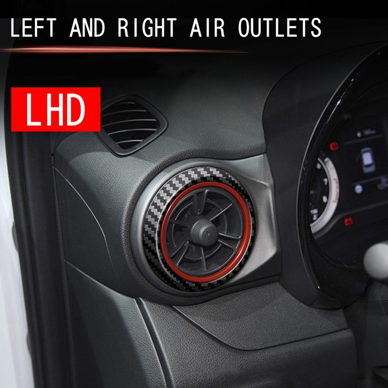 Khung Viền Lỗ Thông Gió A / C Bằng Sợi Carbon Cho Hyundai I10 2021 2022