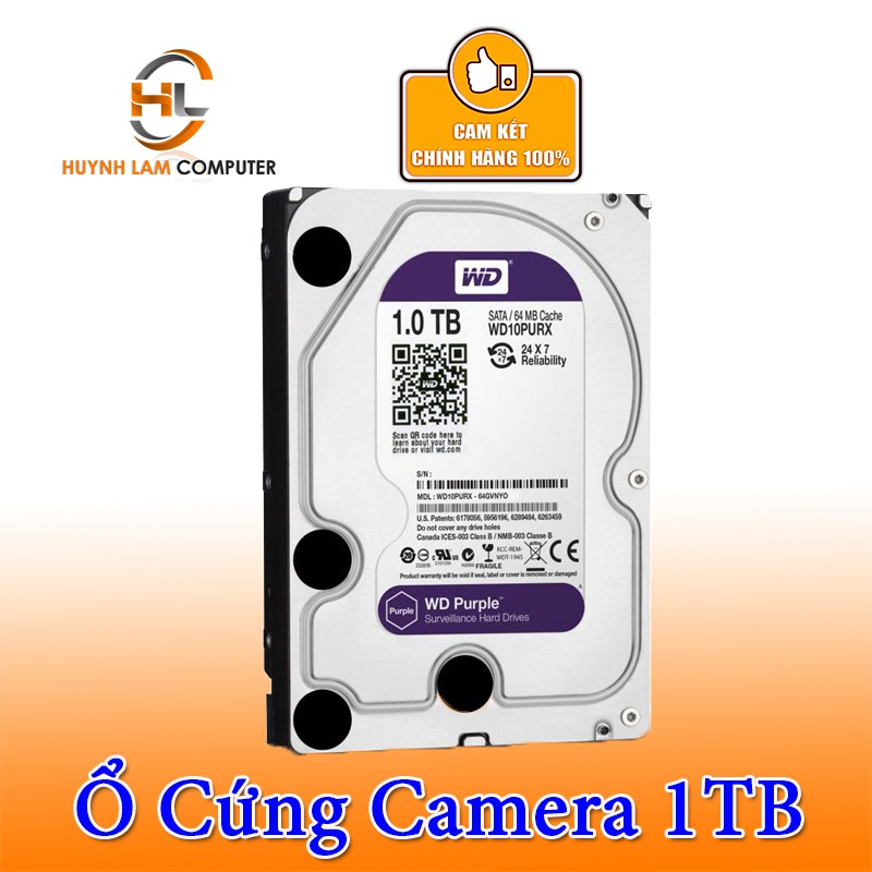 Ổ cứng HDD 1TB-Ổ cứng HDD 1TB WD (tím) camera Vĩnh Xuân-Ổ cứng