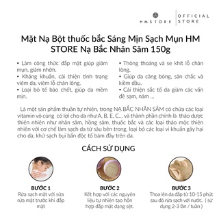 BỘT NẠ BẮC NHÂN SÂM HM STORE