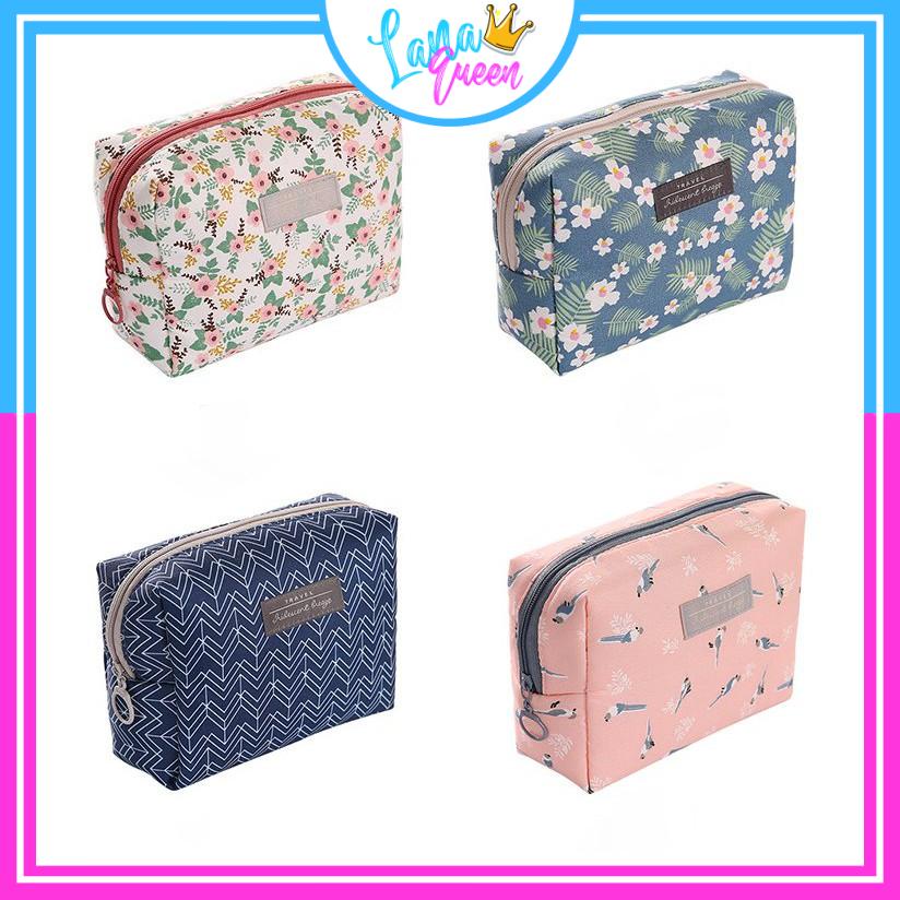 Túi đựng mỹ phẩm du lịch, đồ trang điểm tiện ích, mini nhỏ gọn, chống thấm nước - LANA QUEEN