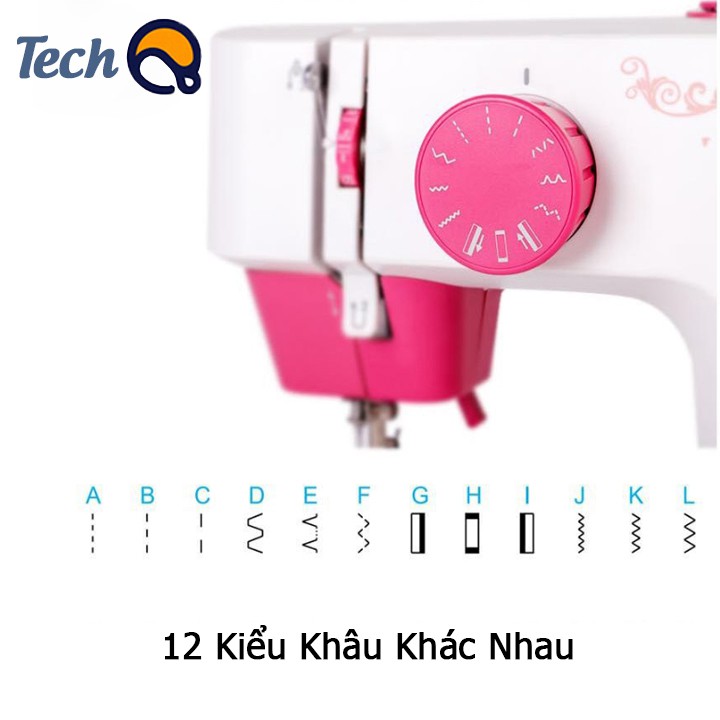 Máy may mini Sakura, máy khâu gia đình với 12 kiểu máy khác nhau, phù hợp với mọi loại vải  [Bảo Hành 12 Tháng]