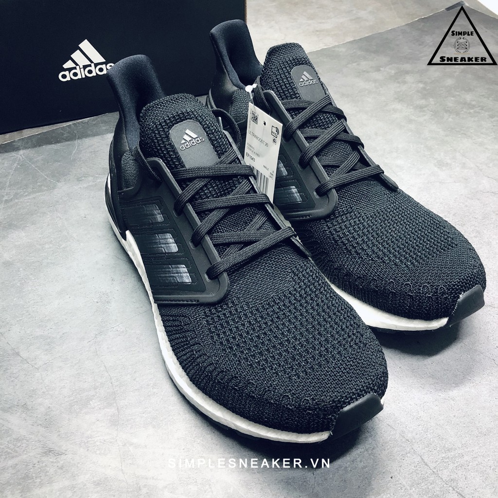 Giày Ultraboost Running Chính Hãng FREESHIP Giày Adidas Ultra Boost - Adidas Ultraboost 20 Core Black - Simple Sneaker