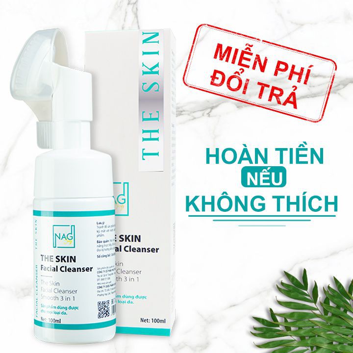 Sữa rửa mặt đầu cọ The Skin Cleanser 100ml cho da dầu mụn nhạy cảm nam nữ - NAG