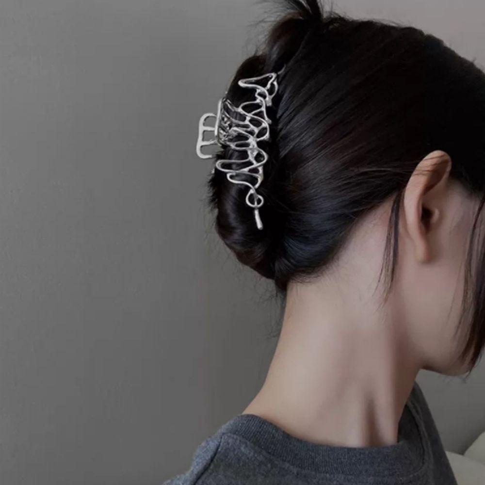 Kẹp Tóc Kim Loại Dạng Lỏng Phong Cách Harajuku