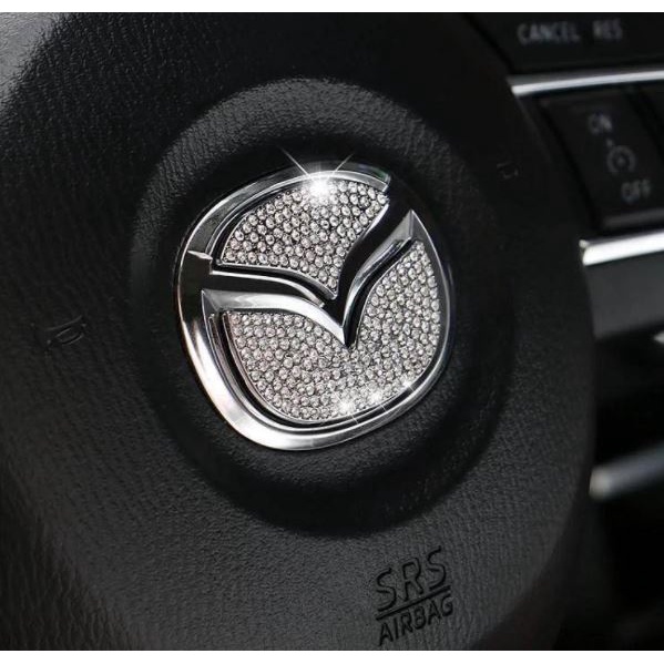 Đính đá Logo ô tô MAZDA-HYUNDAI-TOYOTA-HONDA-MESCEDES-KIA-FORD-AUDI-MITSUBISHI Cao cấp sang trọng