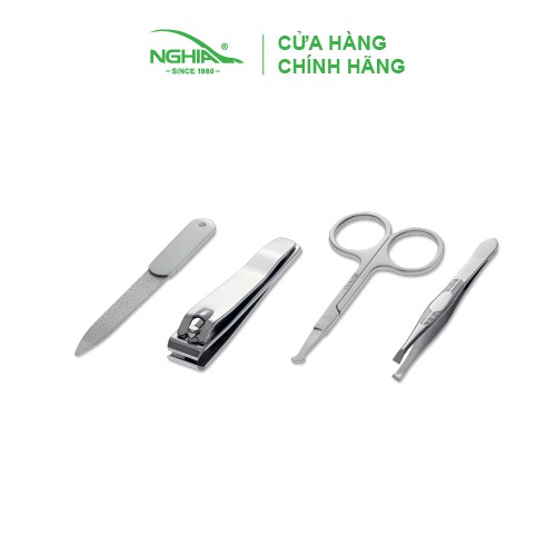 Bộ Quà Tặng Bấm Móng-Kéo-Dũa-Nhíp Cao Cấp Kềm Nghĩa GS.11 PT