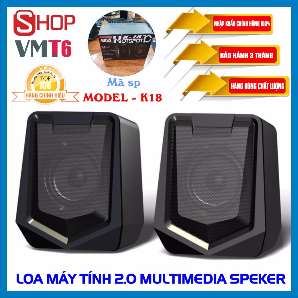 [Mã 2404EL10K giảm 10K đơn 20K] Loa máy tính Multimedia speaker 2.0 K18/k21 ... Sản phẩm chính hãng !