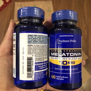 Melatonin 10mg 60 viên Puritan pride Ngủ ngon