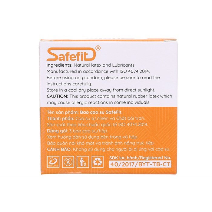 Hộp Bao Cao Su Safefit Smooth (3 Cái)