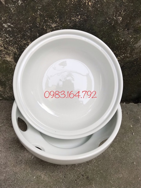Bộ Bát hâm nóng đồ ăn sz 21cm hàng Bát Tràng