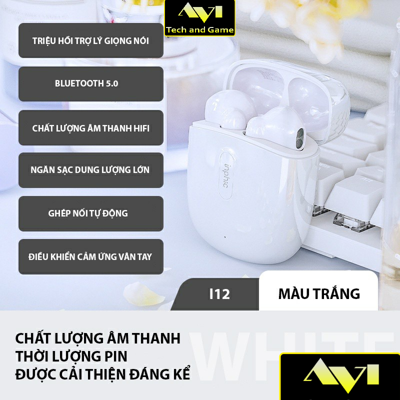 Tai Nghe Không Dây Bluetooth INPHIC i12 cho Smartphone, Android, iP, Máy tính bảng, Laptop