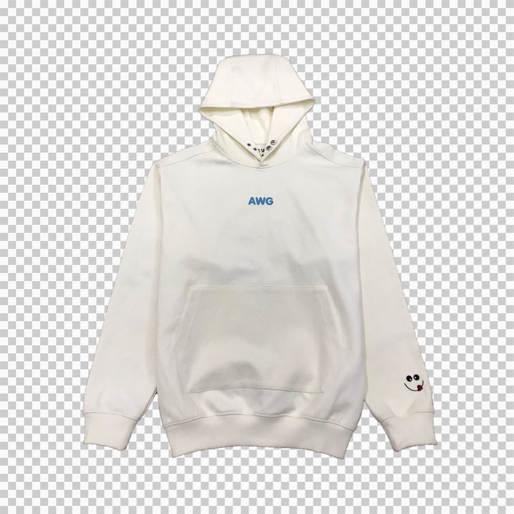 Áo hoodie AWG chính hãng màu kem/đen hàng new