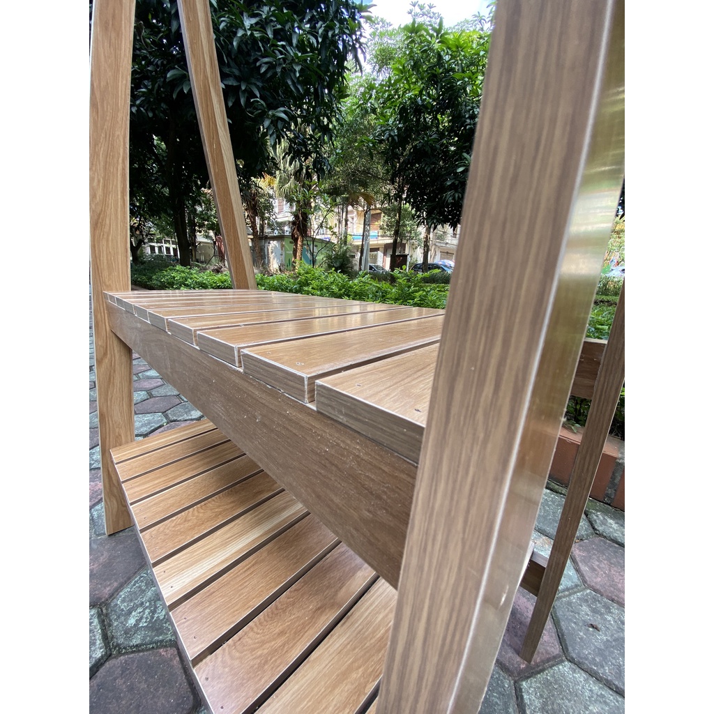 Kệ Gỗ Treo Quần Áo 2 Tầng Gỗ MDF - Giá treo quần áo DVN_SHOPHOUSE chống mối mọt ẩm mốc - Bảo hành 12 tháng