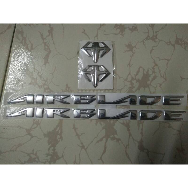 Bộ chữ nổi Airblade lô gô kim cương crôm bạc bóng