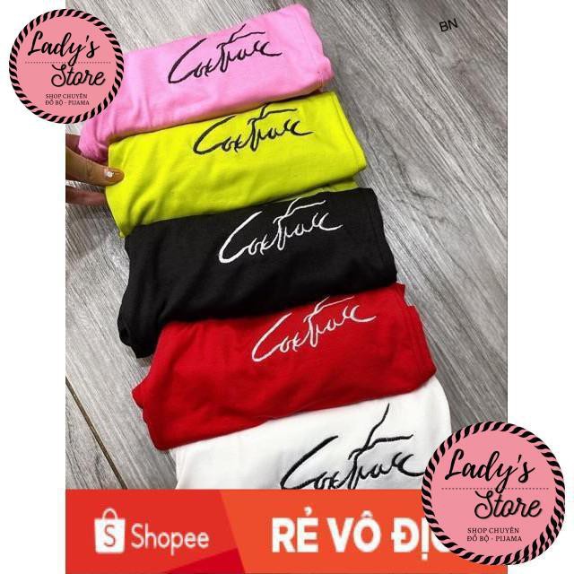 [ẢNH THẬT+VIDEO] SỈ SLL BỘ THUN COUTURE chất liệu cotton tàu chữ thêu