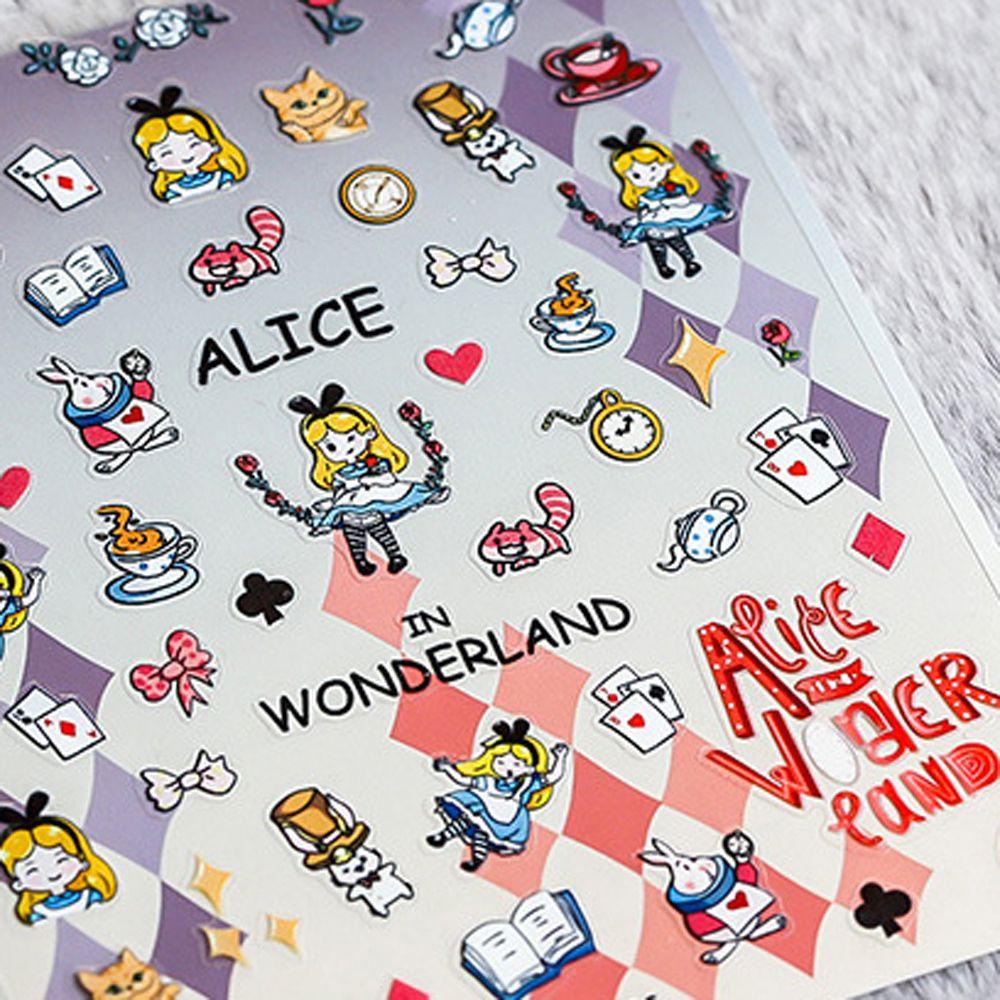 OCEANMAP Miếng Dán Trang Trí Móng Tay Tự Dính Họa Tiết Hoạt Hình Dễ Thương