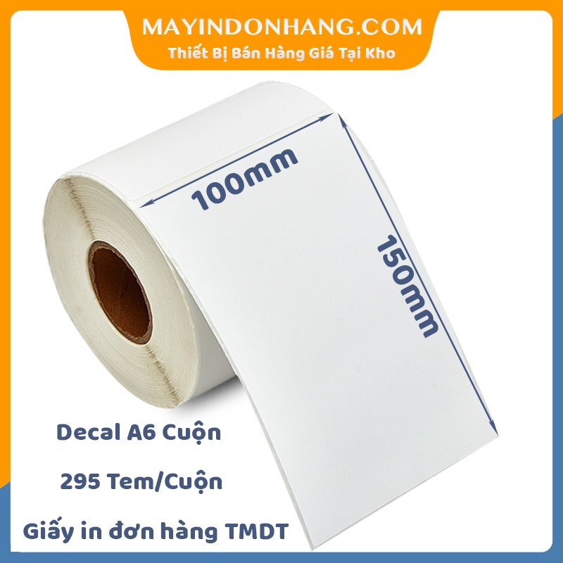 Giấy in mã vạch - Decal in vận đơn TMDT 100x150mm