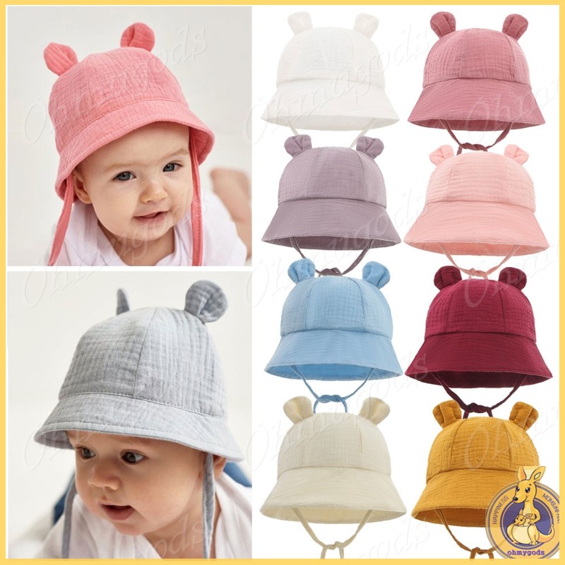 Mũ Vành Rộng Chống Nắng Có Dây Điều Chỉnh Dành Cho Bé Trai Bé Gái