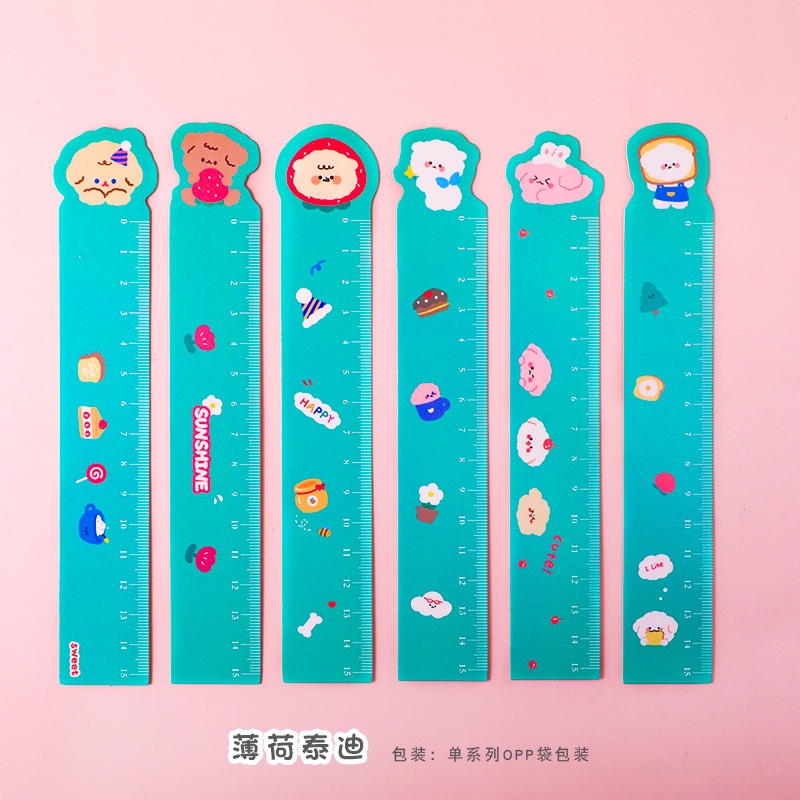 &lt;Video Review&gt; Set 5 Thước Kẻ Bìa Nhựa Dẻo Đo 15cm Màu Sắc Đáng Yêu Nhiều Chủ Đề D145