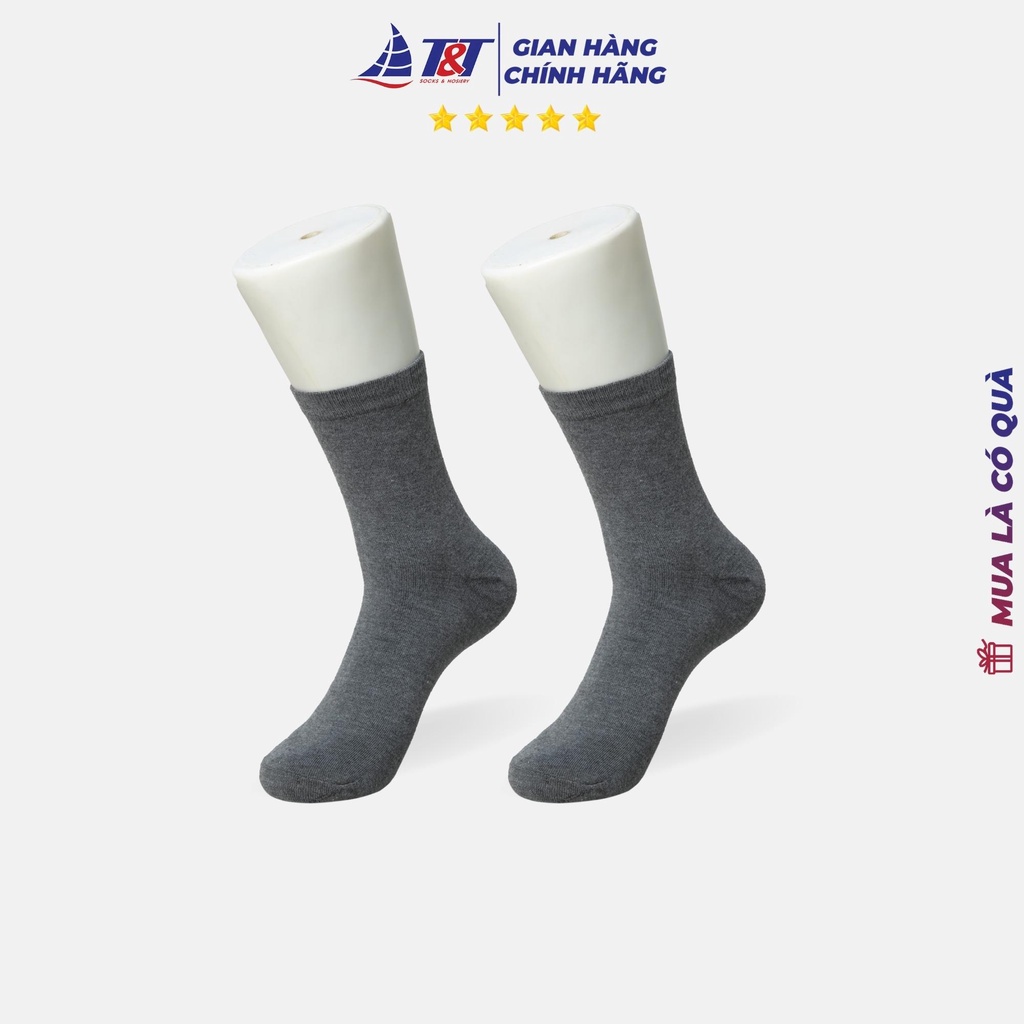 Tất trơn cổ trung T&amp;T SOCKS