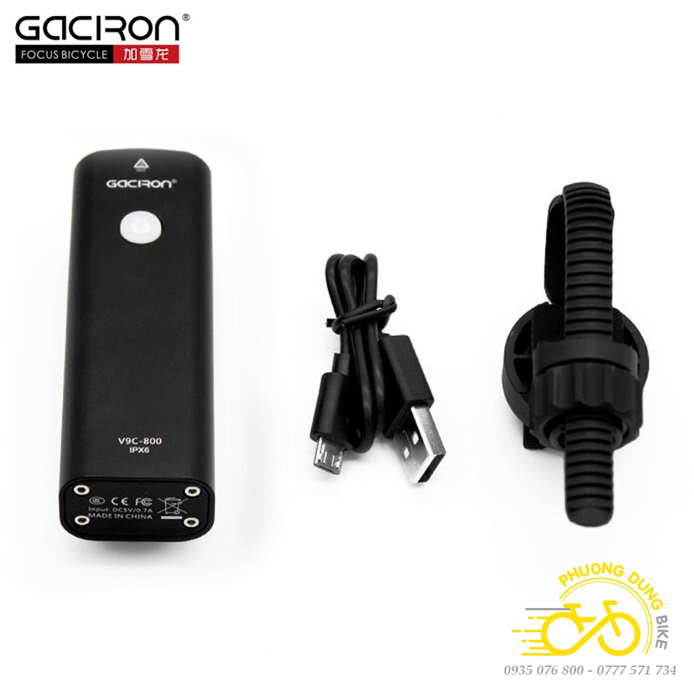 Đèn pin siêu sáng xe đạp GACIRON V9C400 400LM / V9C800 800LM