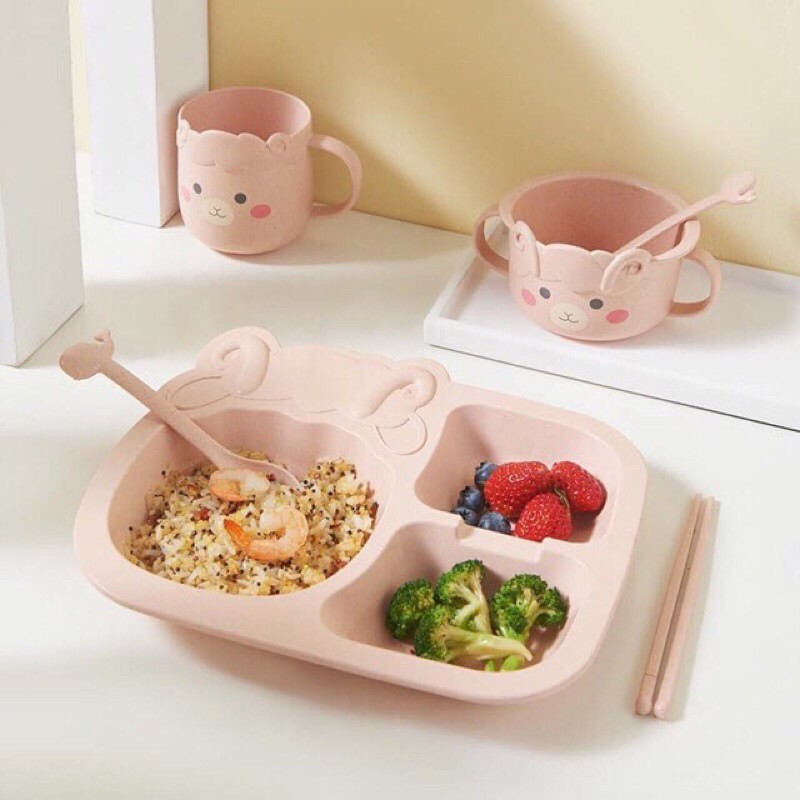 [Đa dạng mẫu ] Set 6 món đồ ăn dặm kiểu Nhật cho bé lúa mạch
