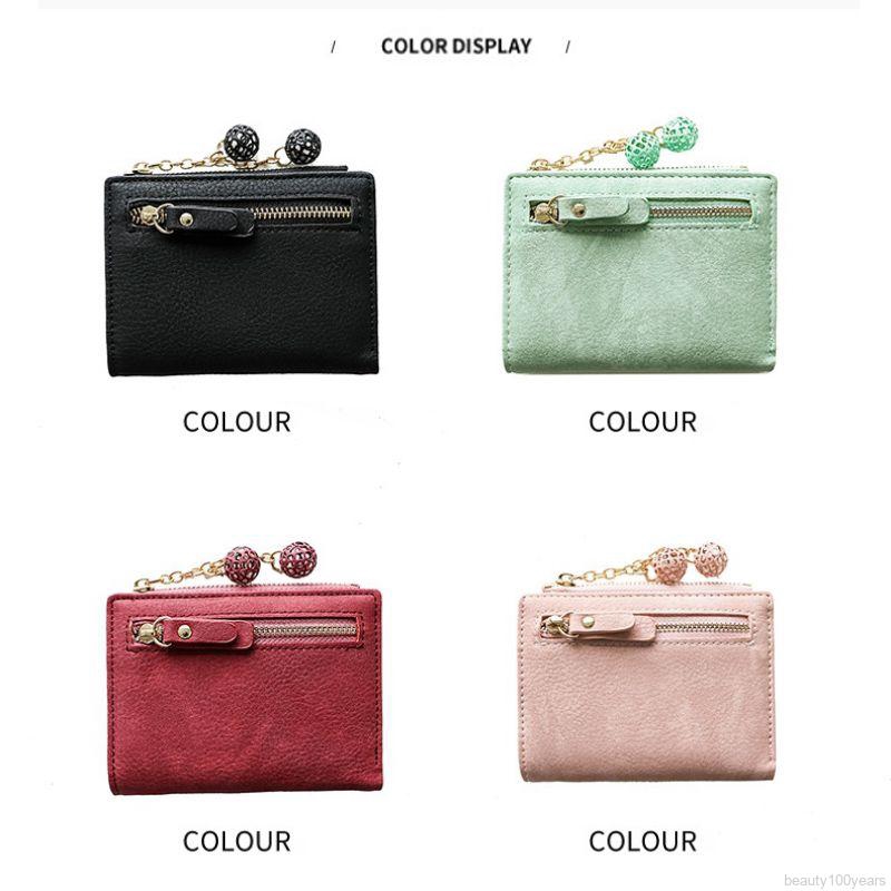 Ví ngắn kiểu nhám đựng tiền/thẻ đa năng phong cách retro dành cho nữ | BigBuy360 - bigbuy360.vn