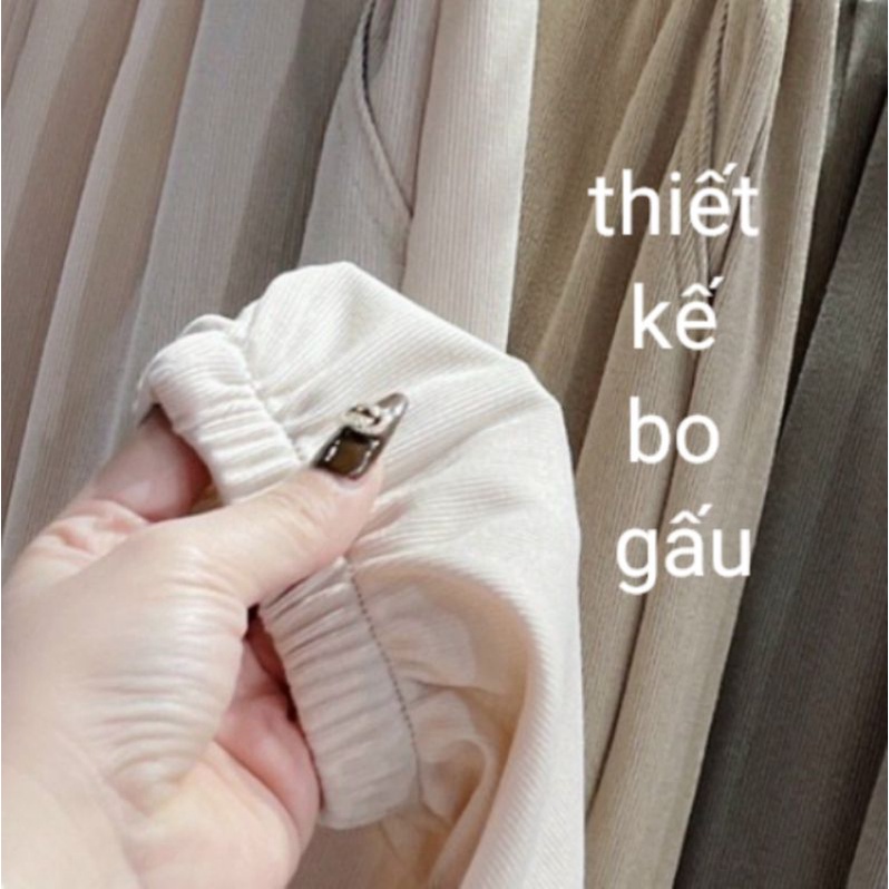 quần bom nữ[9066]   dáng rộng thụng cạp chun nưng cao vải tăm lạnh bo gấu mã