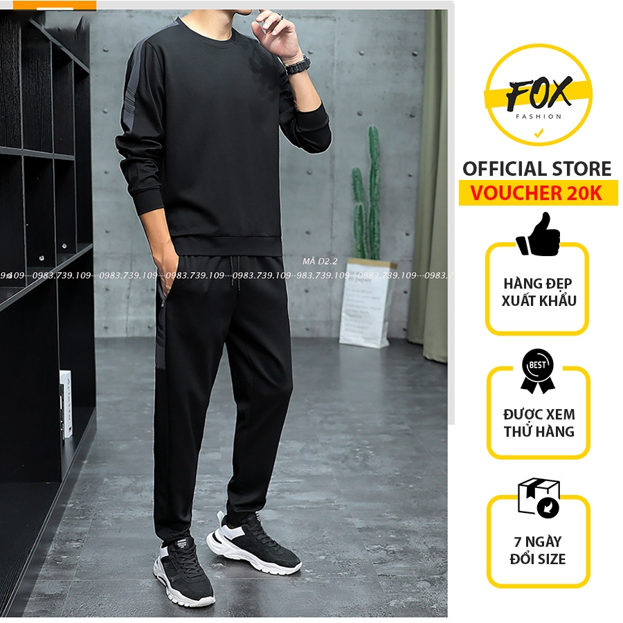 Quần áo thể thao nam mùa đông có bigsize 115kg | Bộ đồ thể thao nam thu đông cao cấp đạt chuẩn xuất khẩu châu Âu