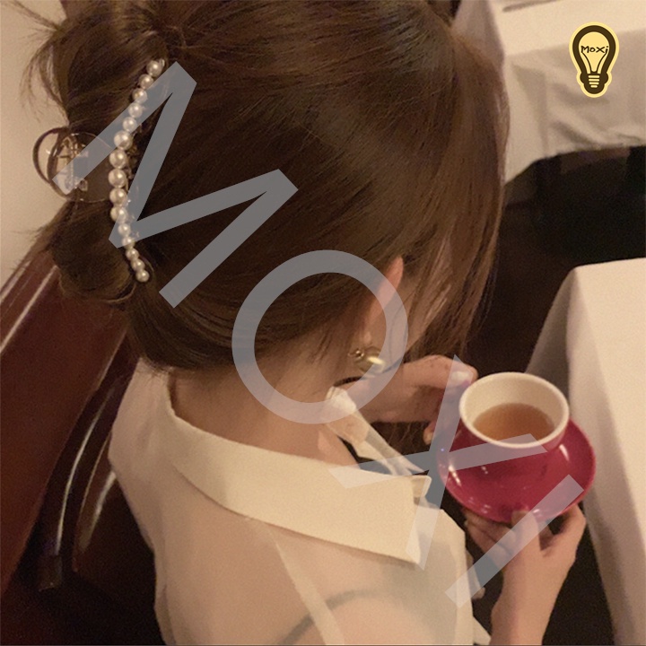 [ HÀNG SẴN ] Kẹp Càng Cua Đính Ngọc Trai Nhân Tạo Bằng Nhựa Cao Cấp Xinh Xắn Sang Trọng Chuẩn Hàn Xịn Xò MOXI.