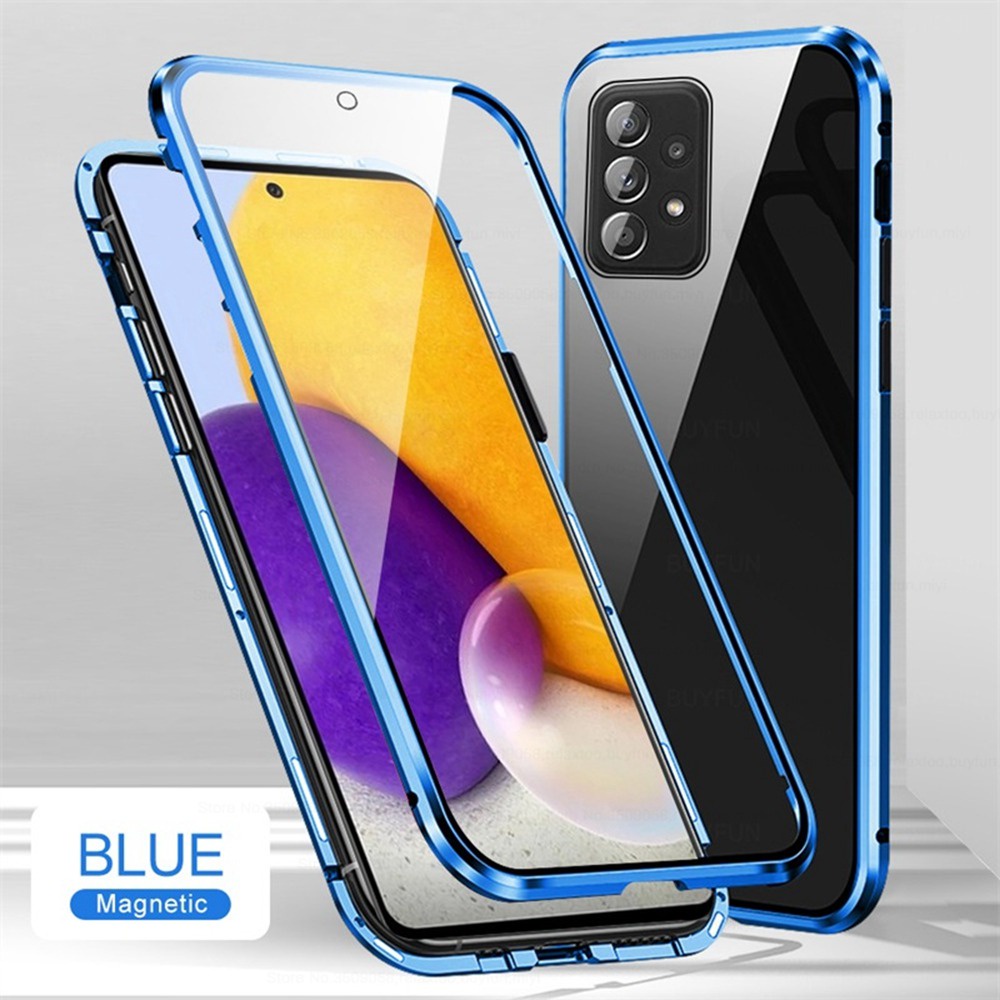 Ốp Điện Thoại Kính Cường Lực Hai Mặt Viền Kim Loại Nam Châm Cho Samsung Galaxy A53 A 53 SamsungA53 5G