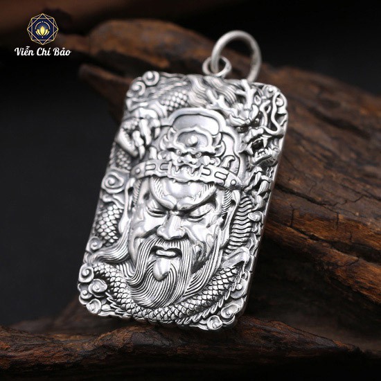 Mặt dây chuyền bạc nam Quan Công Võ Thánh chất liệu bạc Thái 925 thương hiệu Viễn Chí Bảo M100019