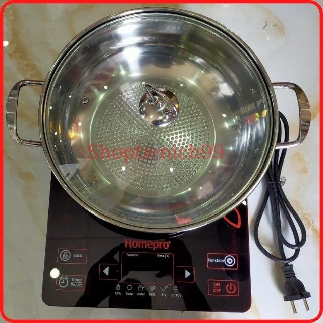Bếp Từ Đơn Home Pro Thái Lan HPIC2, Nhập Khẩu Nguyên Chiếc Thái Lan Tiết Kiệm Điện Tặng Kèm Nồi Lẩu Bảo Hành 12 Tháng