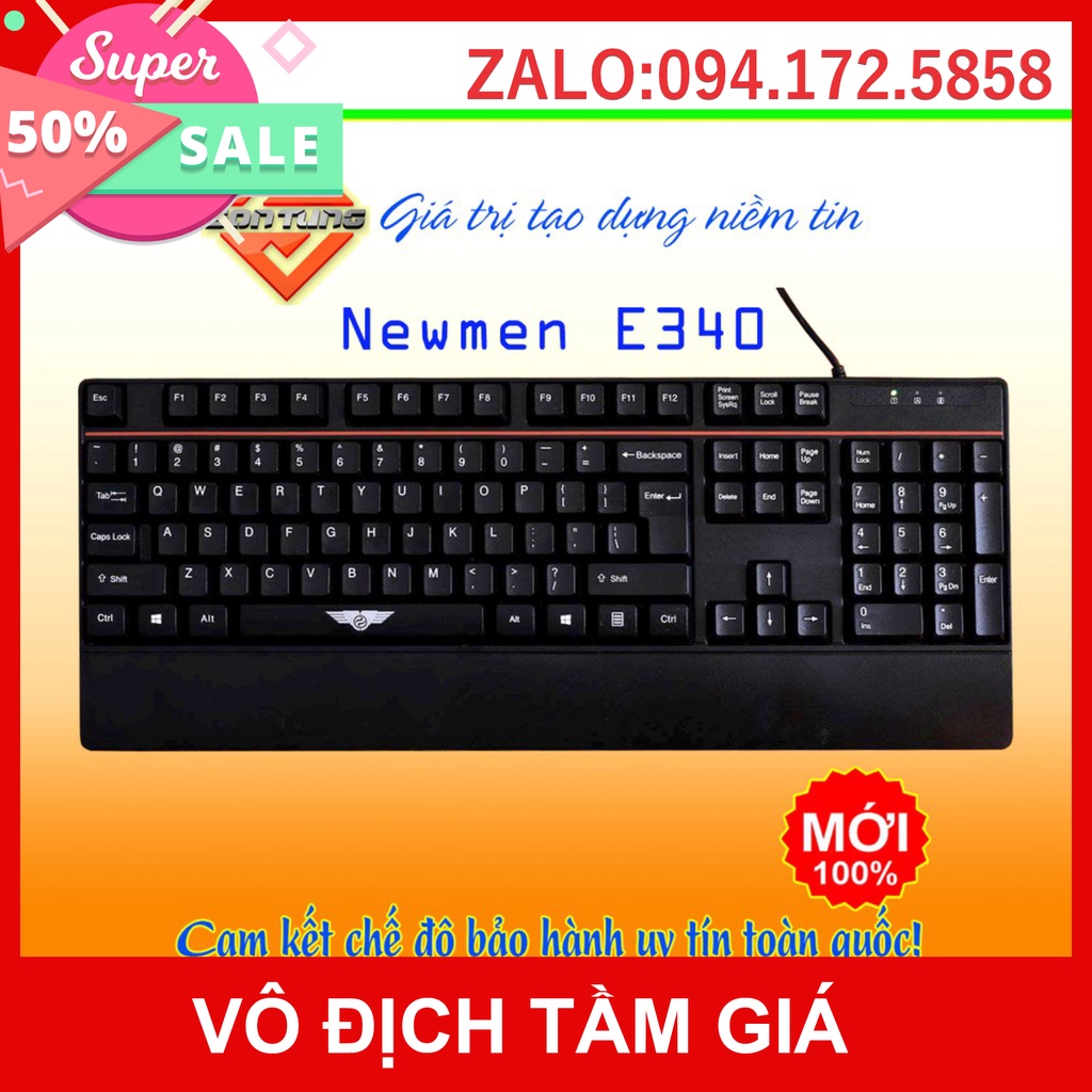 Bàn phím Newmen E340 kết nối dây cổng USB