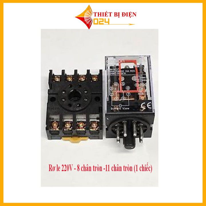 Rơ le 220V - 8 chân tròn -11 chân tròn (1 chiếc)