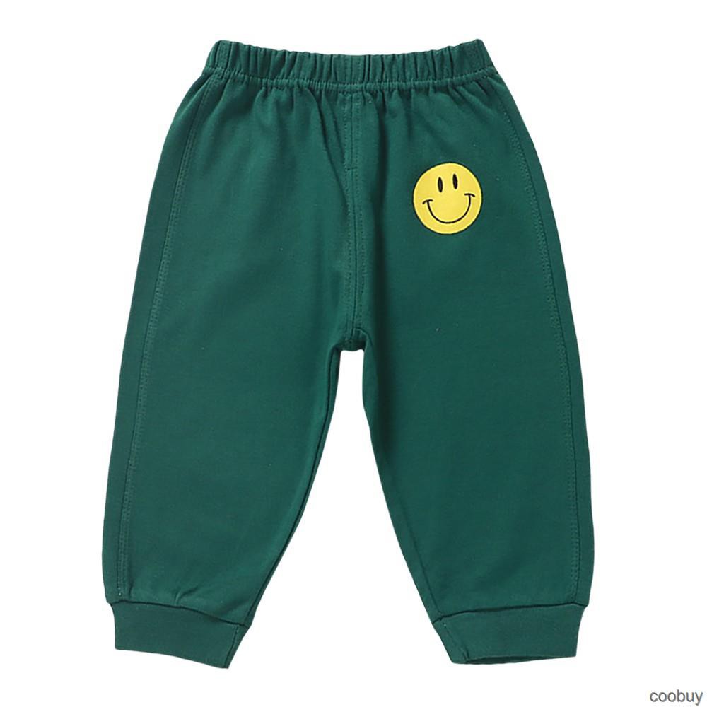 Quần Dài Cotton Lưng Thun In Họa Tiết Hoạt Hình Cho Bé