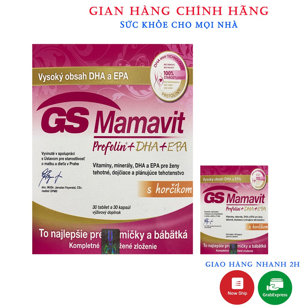 GS Mamavit Prefolin Prefolin + DHA + EPA - Cung Cấp Dưỡng Chất Cho Phụ Nữ Mang Thai Và Cho Con Bú