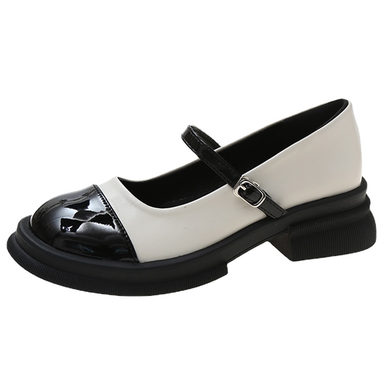 Giày da búp bê Ielgy thiết kế mũi tròn trẻ trung sành điệu cho nữ