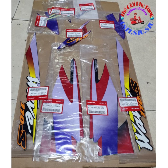 Bộ tem Wave Thái 110 zin Honda Thái Lan nhập khẩu