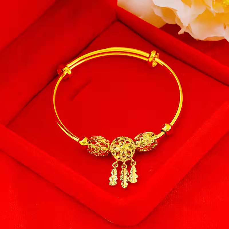 Xinxin trang sức cát vàng vòng tay Sansei III dream catcher vòng tay trẻ em lông vũ thời trang trẻ kim cương cuộn vòng trang sức vòng tay nữ