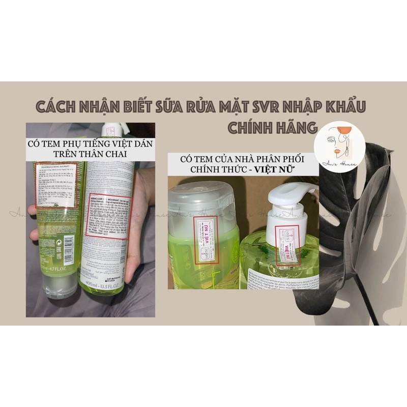 [CHÍNH HÃNG] Sữa Rửa Mặt SVR SEBIACLEAR Không Chứa Xà Phòng, Dành Cho Da Mụn 400ml | WebRaoVat - webraovat.net.vn