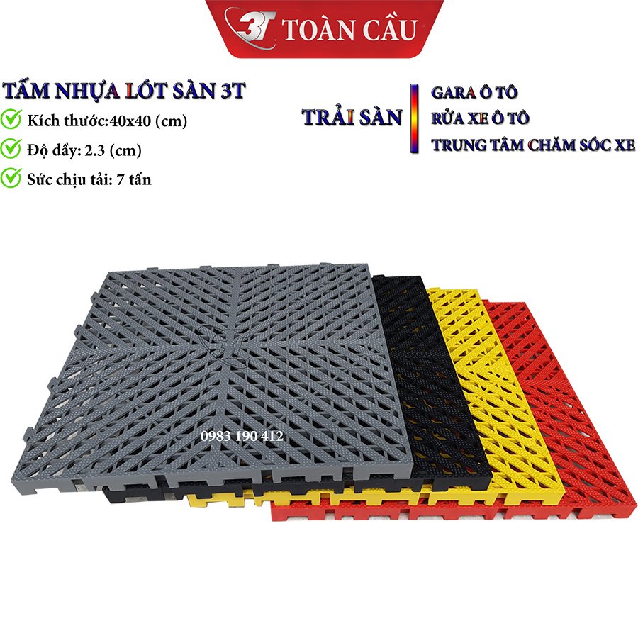 Tấm lót chịu lực nhựa dẻo trải sàn rửa xe cho gara ô tô / trung tâm chăm sóc xe ô tô