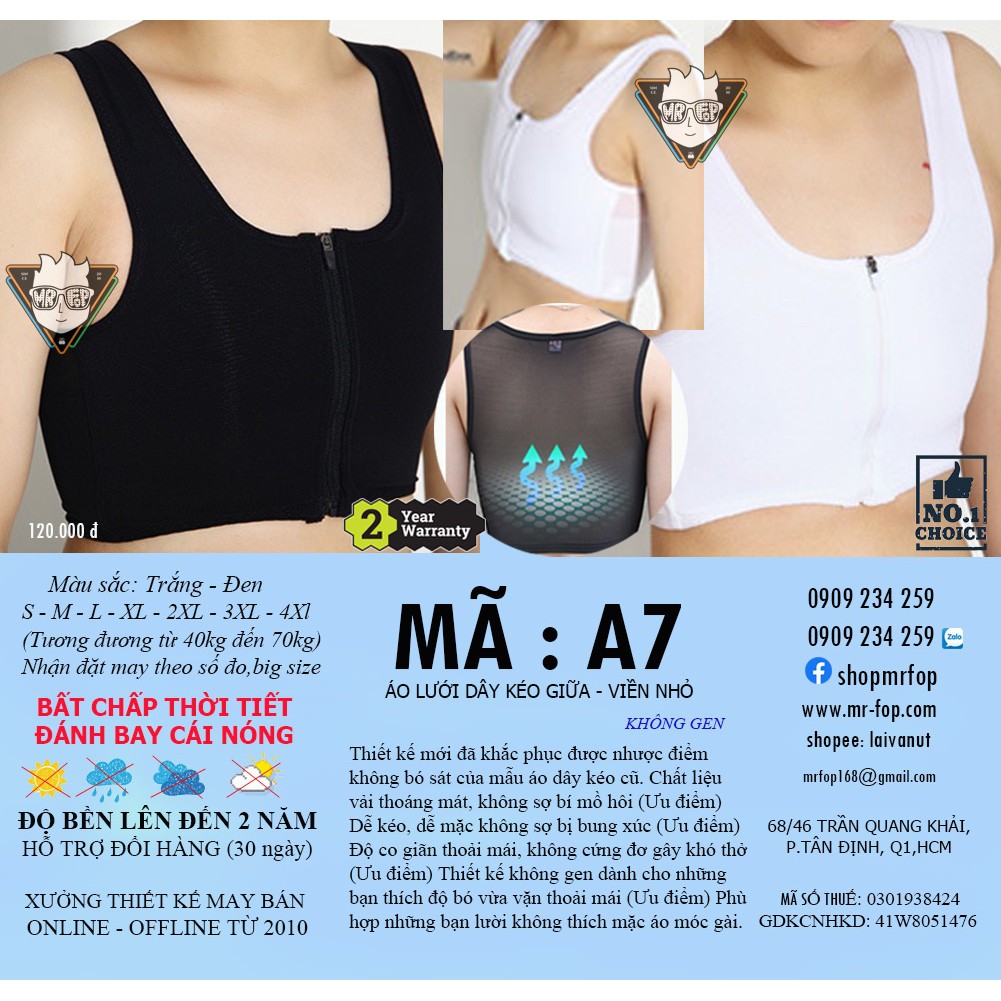 [MUA 2 TẬNG 1] Áo nịt vải lưới dây kéo giữa thoáng mát - Không gen bó dễ chịu | BigBuy360 - bigbuy360.vn