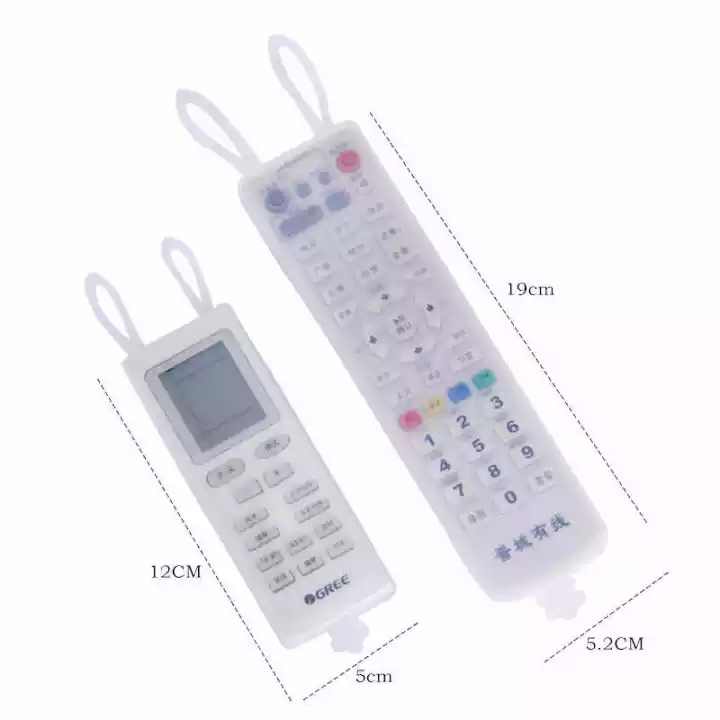 Bọc điều khiển tivi, điều hòa bằng nhựa silicon dẻo trong suốt, tai thỏ
