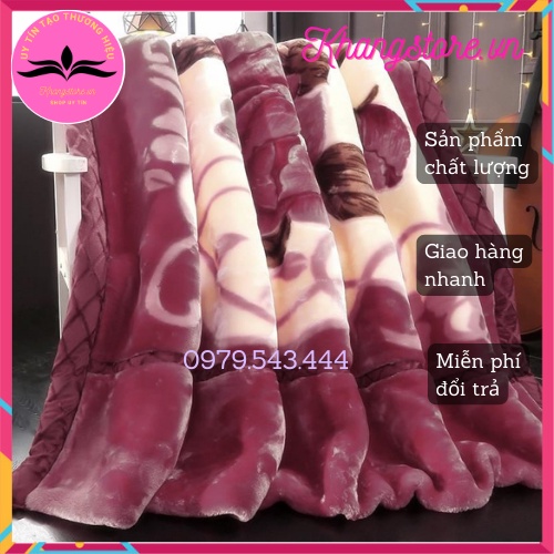 🌺 chăn lông tuyết nhung, chăn thái sịn mùa đông, kích thước 2m*2m2 loại 2kg,3kg,4kg,5kg,6kg-KHANGSTORE.VN